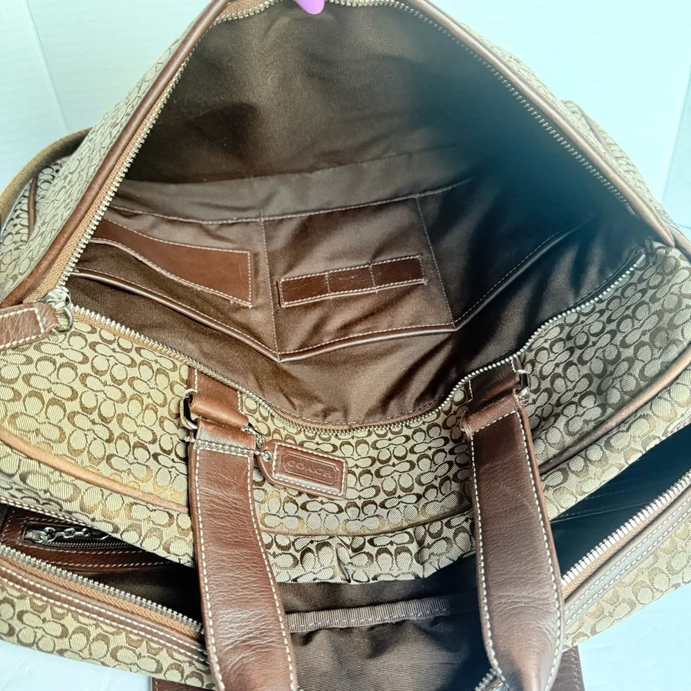 Coach Hudson Commuter Briefcase | C Signature Canvas & Leather | Laptop Bag - Picture 10 of 13